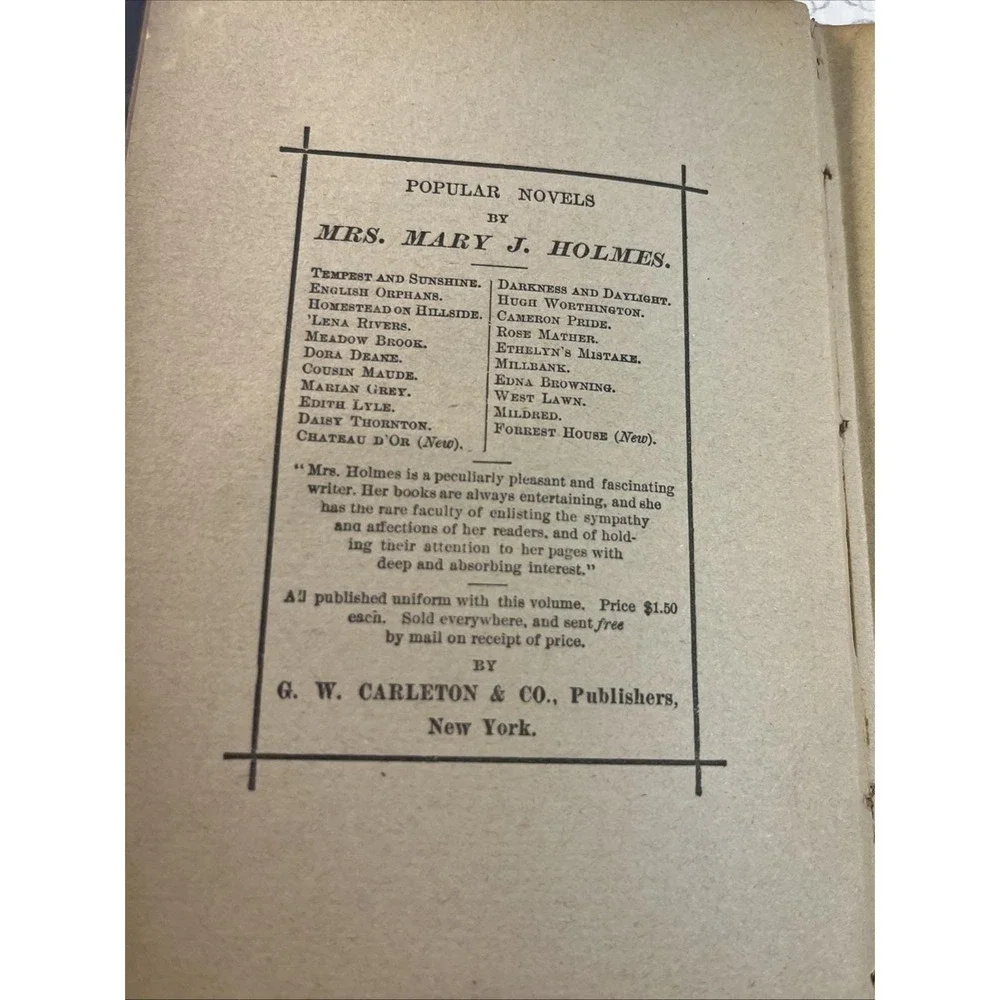 1880 Copy By Carleton Publishers 